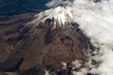 mexico, aerial, view, peak, vulcan, national, cloud, reserve, landmark, panoramic, active, lava, volcanic, vulcanology, southern, crater, up 11 Tallest Mountains in North America