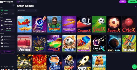 Metaspins game offering