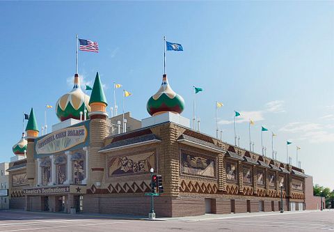 Mitchell, South Dakota Corn Palace. The original Corn Palace, ca