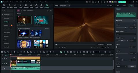 try filmora templates for videos