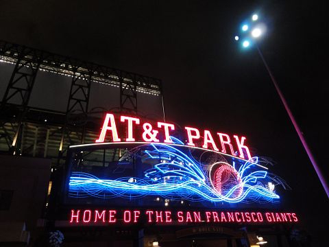 francisco, san, ballpark, sf, stadium, street, neon, department, america, business, sign, night, old ,7 Most Expensive Baseball Cards From The 2000's 