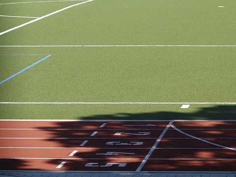 running, track, finish line