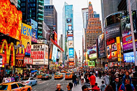 new, york, time, brand, street, shops, broadway, signs, ads, nyc, stores, light, tourist, taxi, manhattan, usa, famous, cab, panorama, america, bright, building, states,US, 11 Best Places in USA to Visit for Singles