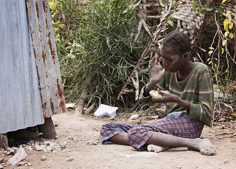poor, haiti, impoverished, destitute, dirty, charity, butter, missionary, sitting, starvation, outside, peanut, malnourished, starving, poverty, young, girl, nourish, malnutrition, dirt, outdoors, ngo, kid, peanutbutter, bread, protein, nourishment, litter, hungry, haitian, 10 Most Corrupt Countries in The World in 2015