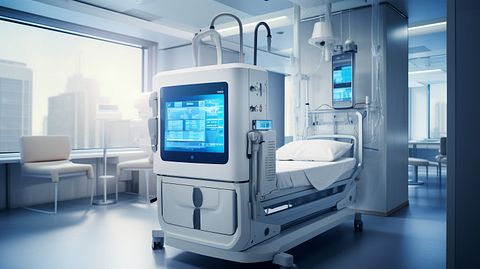 A modern hospital facility with a dedicated burn unit to provide tissue repair and regeneration.