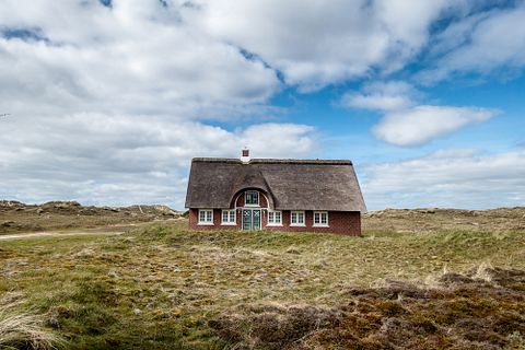 sonderho, denmark, fano, brick, stone, horizontal, traditional, historic, wall, architecture, home, house, fanoe, exterior, town, tile, white, summer, building, window, roof,danish
