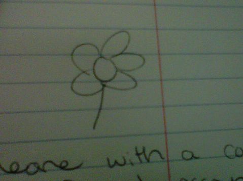 Flower_on_yellow_pad