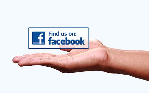 Facebook Inc (NASDAQ:FB), "find us on facebook" hand showing, icon, website, social network