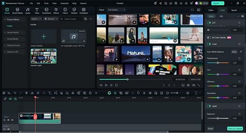 correct video colors filmora