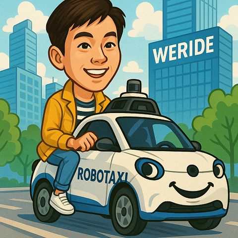I want a same image for WeRide. Write WeRide instead of Baidu and write Robotaxi on the taxi and Change the picture of the person with some Chinese person. 