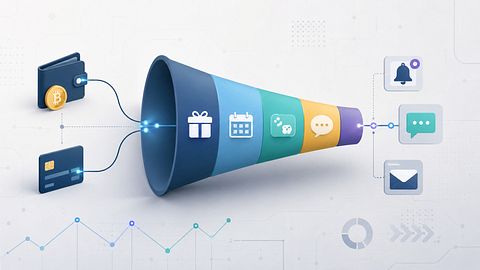 Crypto casino payment funnel flow