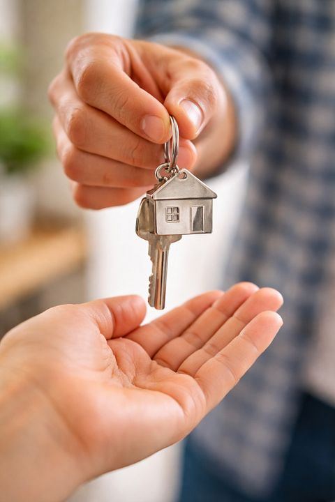 Handing out house keys