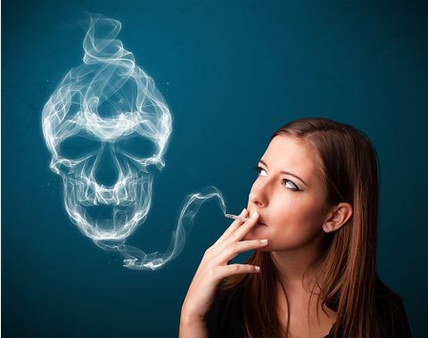Chemicals in Cigarettes That Cause Cancer, smoking, skull 