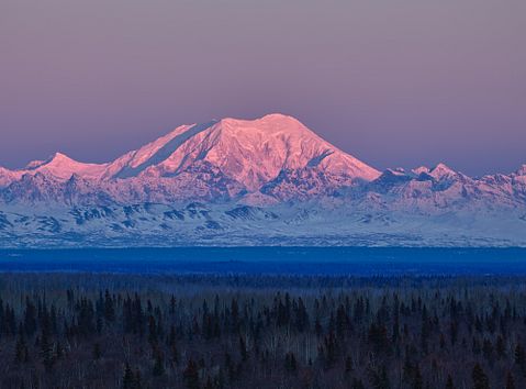  alaska, clouds, denali, foraker, landscape, mount, mountain, national, nature, outdoors, park, range, state, sunrise, sunset, wilderness, winter 11 Tallest Mountains in North America