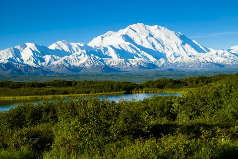 mckinley, mount, denali, alaska, view, alaskan, snow, outdoor, cold, america, park, river, north, lake, range, mountainous, mt., reflection, wind, winter, wilderness 11 Tallest Mountains in North America