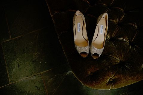 Jimmy Choo shoe with bezzles