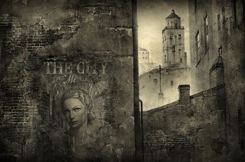 poster, old, wall, retro, painting, brick, fog, art, bleak, window, ruin, stone, horizontal, stain, illustration, moody, texture, architecture, 7 Easiest Dickens Novel To Read First