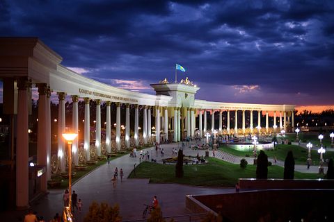 kazakhstan, park, green, white, president, central, urban, landmark, column, night, summer, light, entrance, clouds, asia, almaty, architecture, city, blue, beauty, sunset, outdoors, sight, first, beautiful, nature, 10 Countries that have the Happiest Students in the World