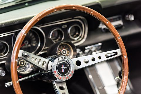 ford, mustang, shine, chrome, timer, ford mustang, sportscar, dashboard, new, sign, symbol, show, history, old ca