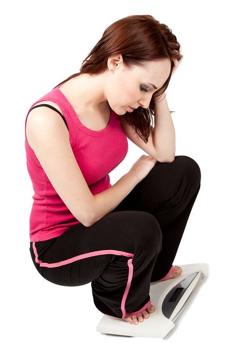 weight, scale, woman, depressed