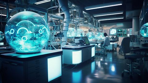 A biomedical research facility producing biopharmaceutical therapeutics for rare diseases.